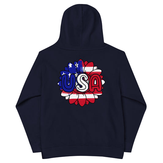 Patriotic Kids Hoodie "USA Flower" H300040