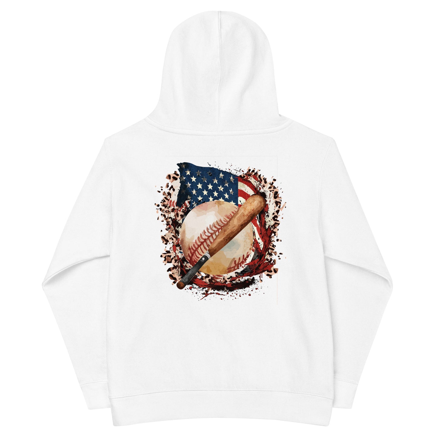 Patriotic Kids Hoodie "American Baseball" H300001