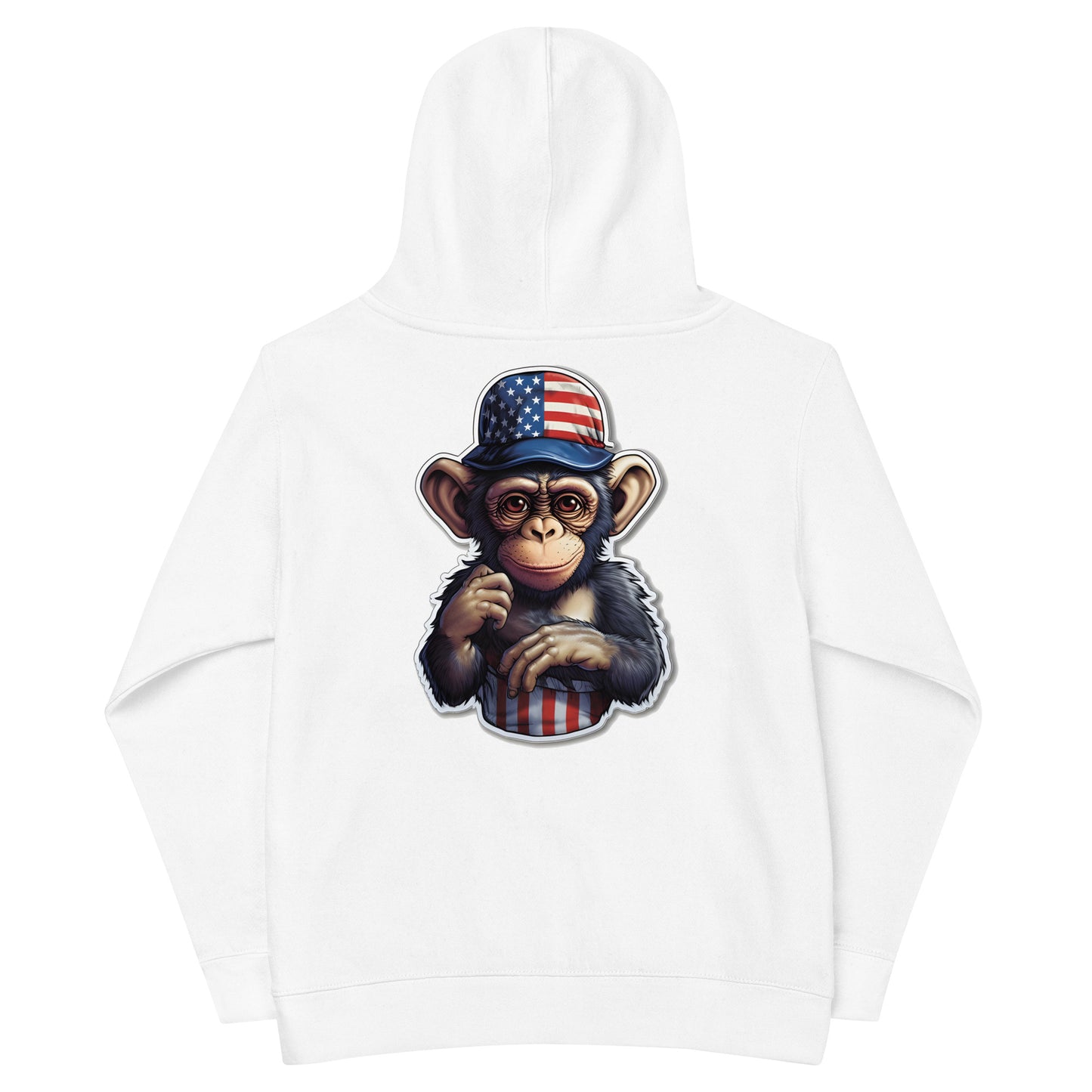 Patriotic Kids Hoodie "Ape with American Cap " H300015