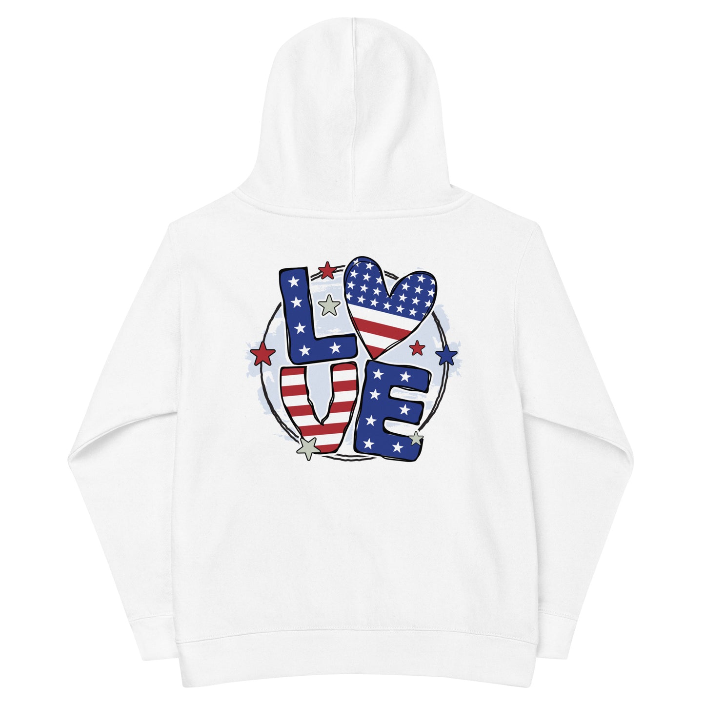 Patriotic Kids Hoodie "Love" H300029