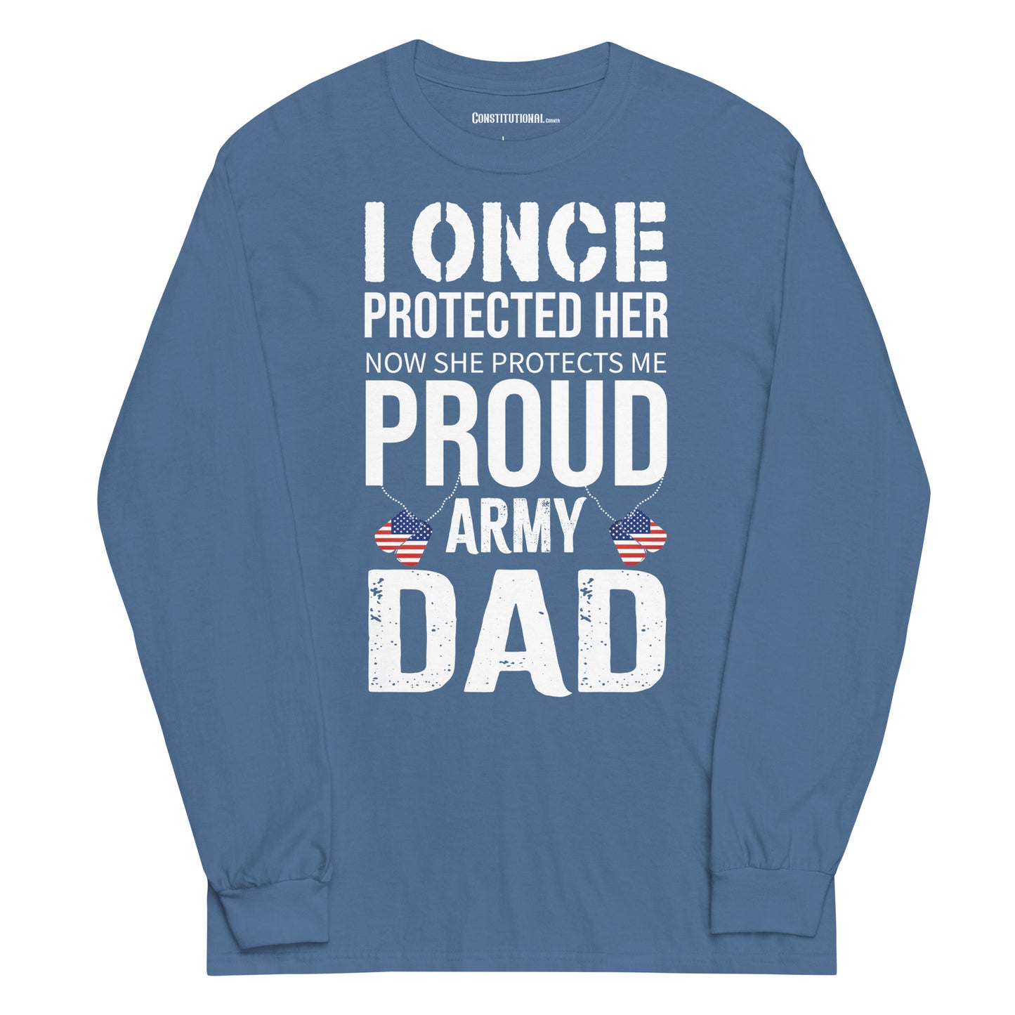 Men Long-Sleeved Shirt "Proud Army Dad"