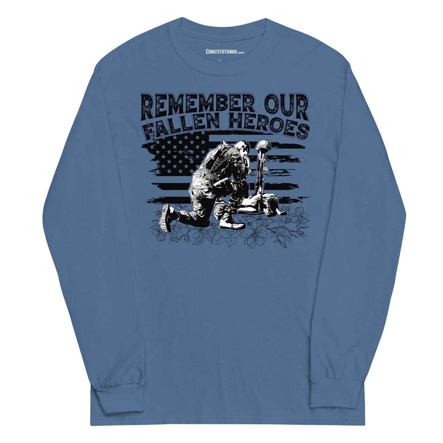 Men Long-Sleeved Shirt "Remember Our Fallen Heroes"