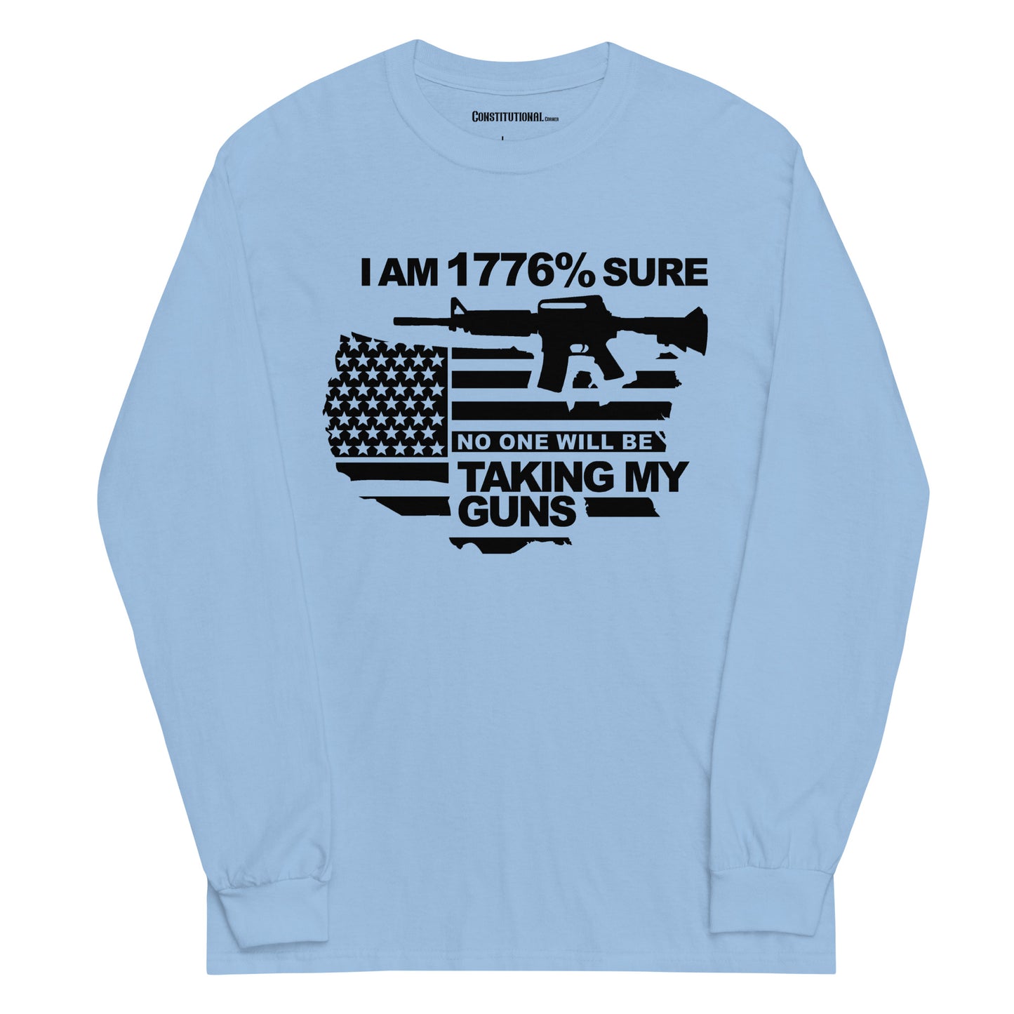 Men Long-Sleeved Shirt "1776% sure"