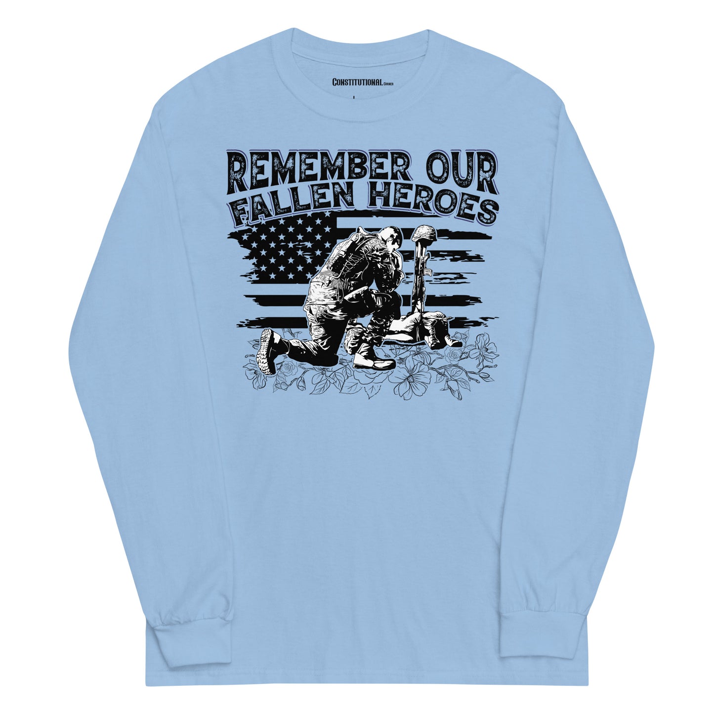 Men Long-Sleeved Shirt "Remember Our Fallen Heroes"