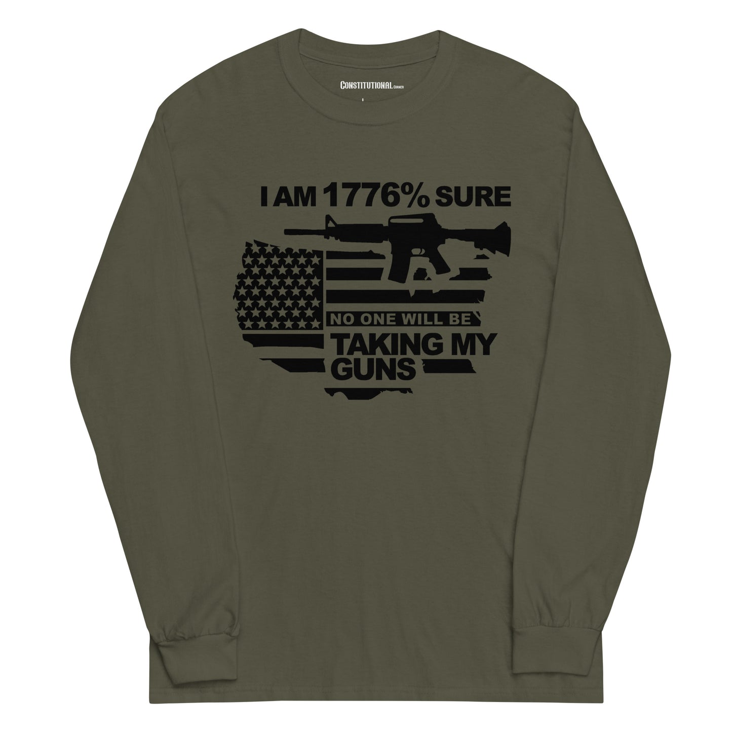 Men Long-Sleeved Shirt "1776% sure"