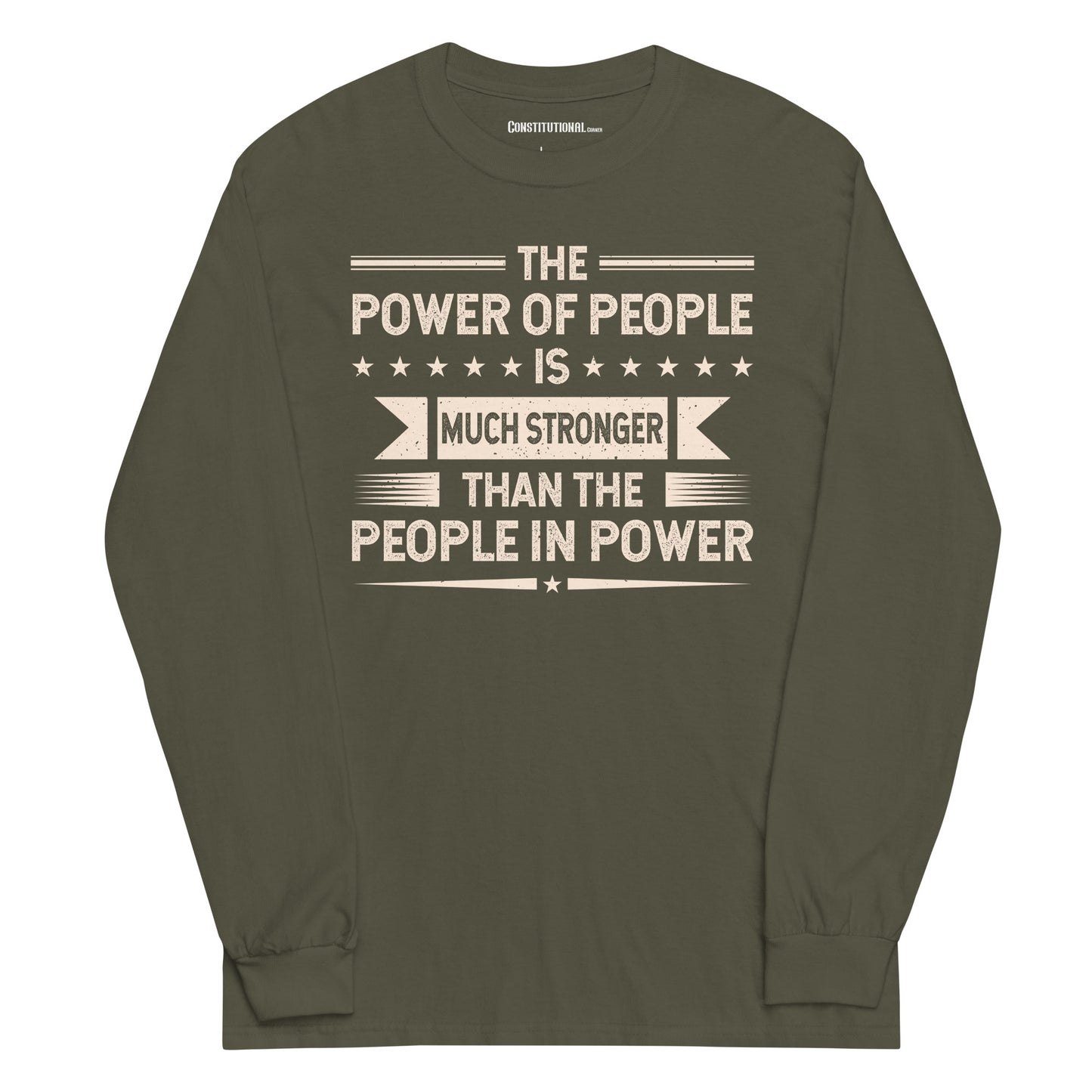 Men Long-Sleeved Shirt "The Power of the People"