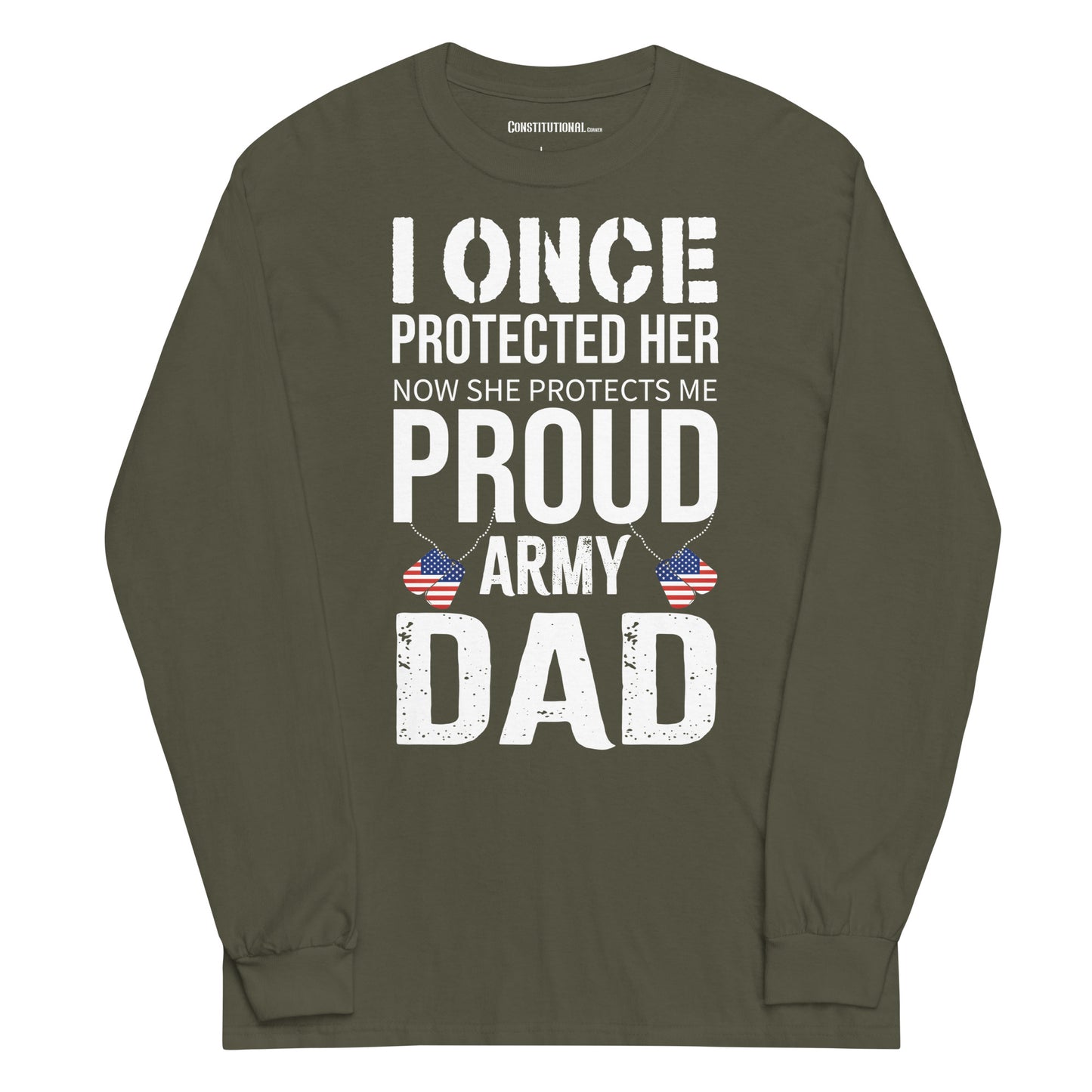 Men Long-Sleeved Shirt "Proud Army Dad"