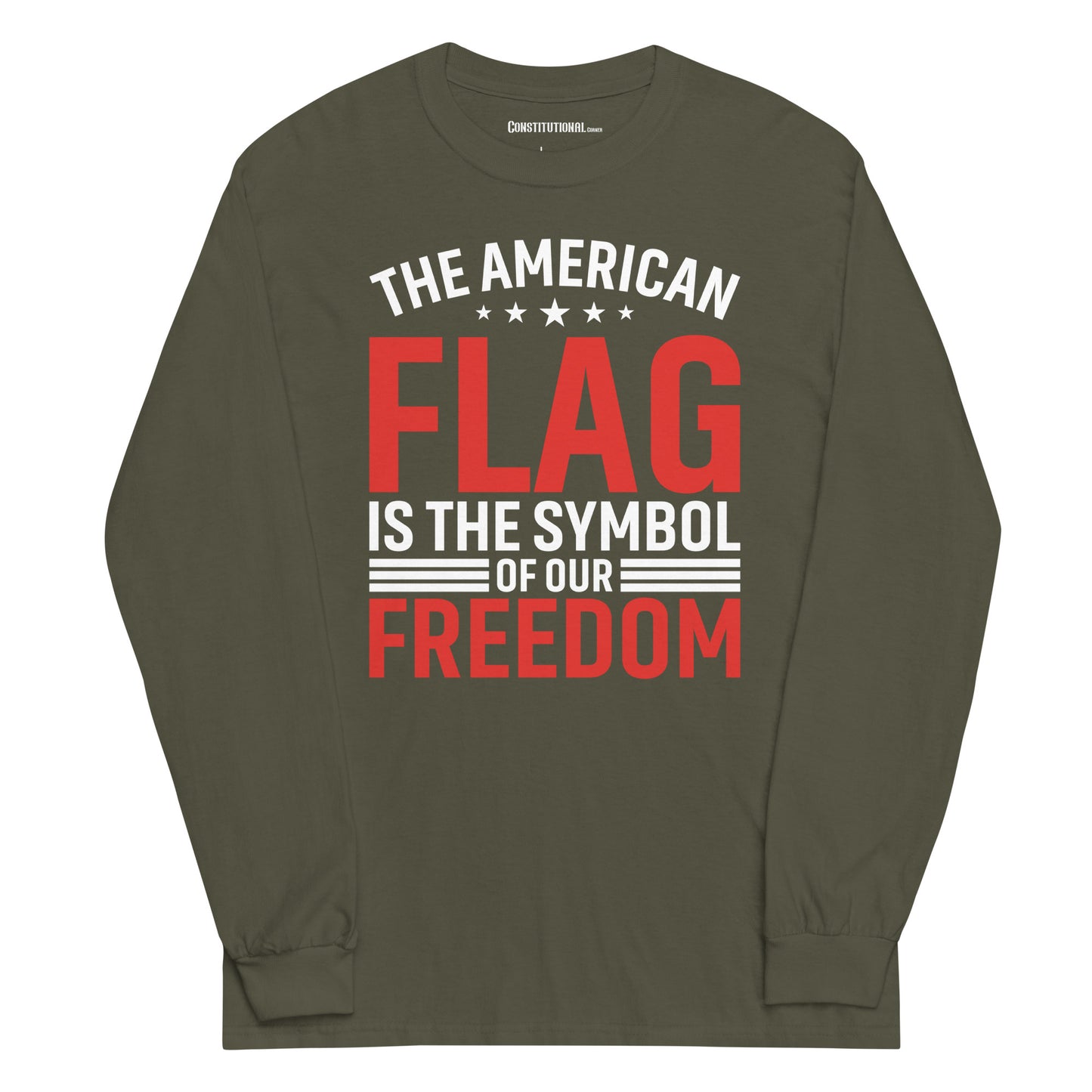 Men Long-Sleeved Shirt "The American Flag"