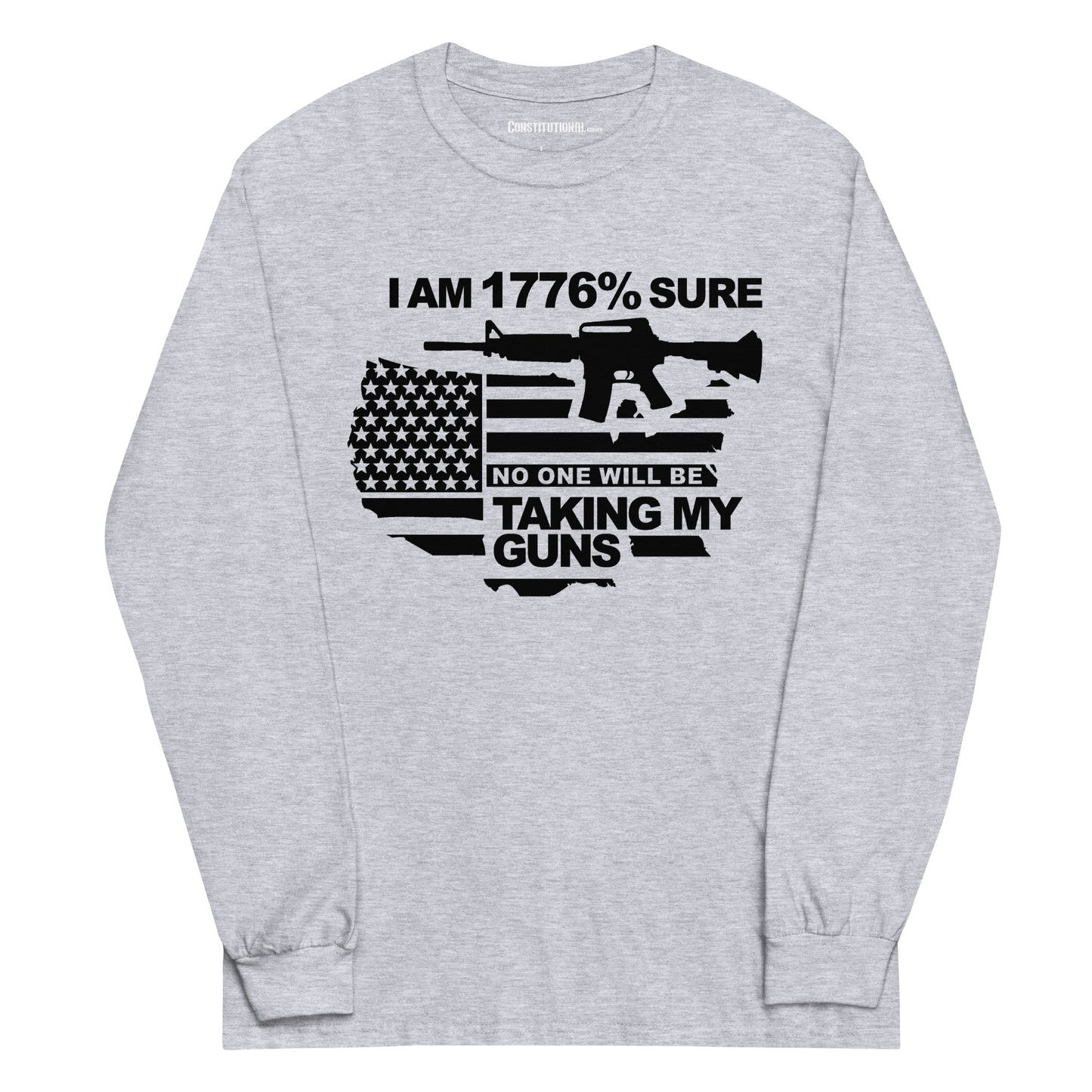 Men Long-Sleeved Shirt "1776% sure"