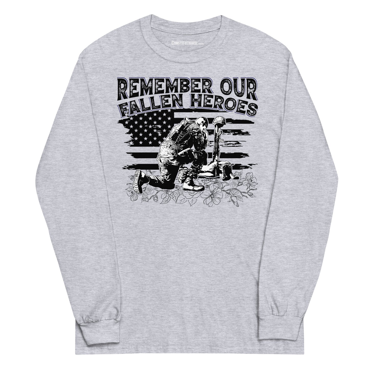 Men Long-Sleeved Shirt "Remember Our Fallen Heroes"