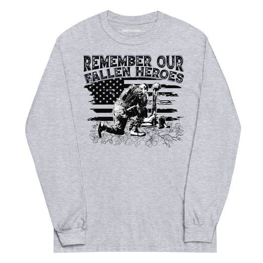 Men Long-Sleeved Shirt "Remember Our Fallen Heroes"