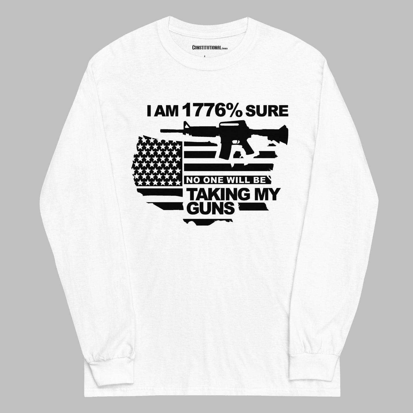 Men Long-Sleeved Shirt "1776% sure"