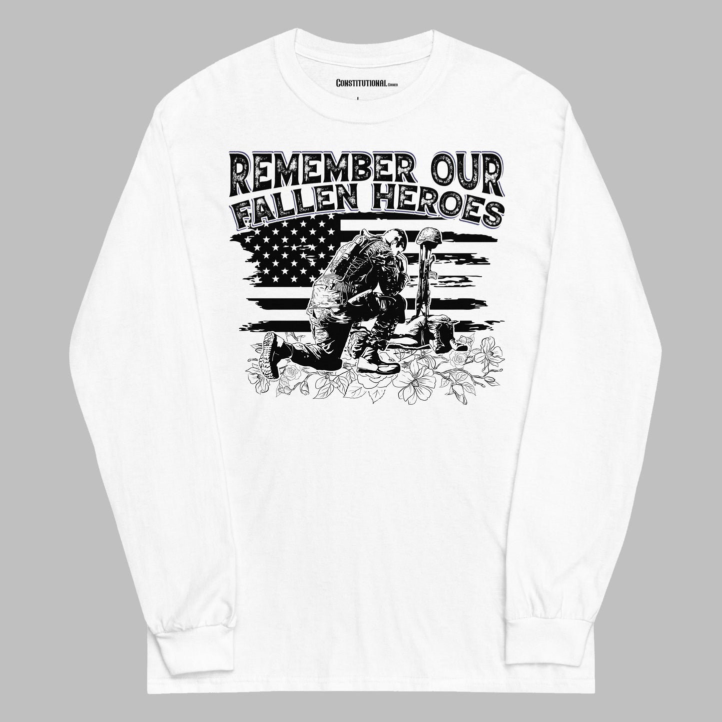 Men Long-Sleeved Shirt "Remember Our Fallen Heroes"