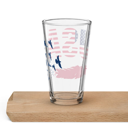 Shaker Pint Glass "USA Feather"