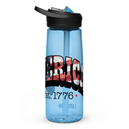 BPA-free Sports Water Bottle  "Americ Est. 1776"