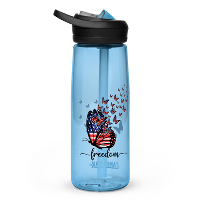 BPA-free Sports Water Bottle "let Freedom fly Butterfly"