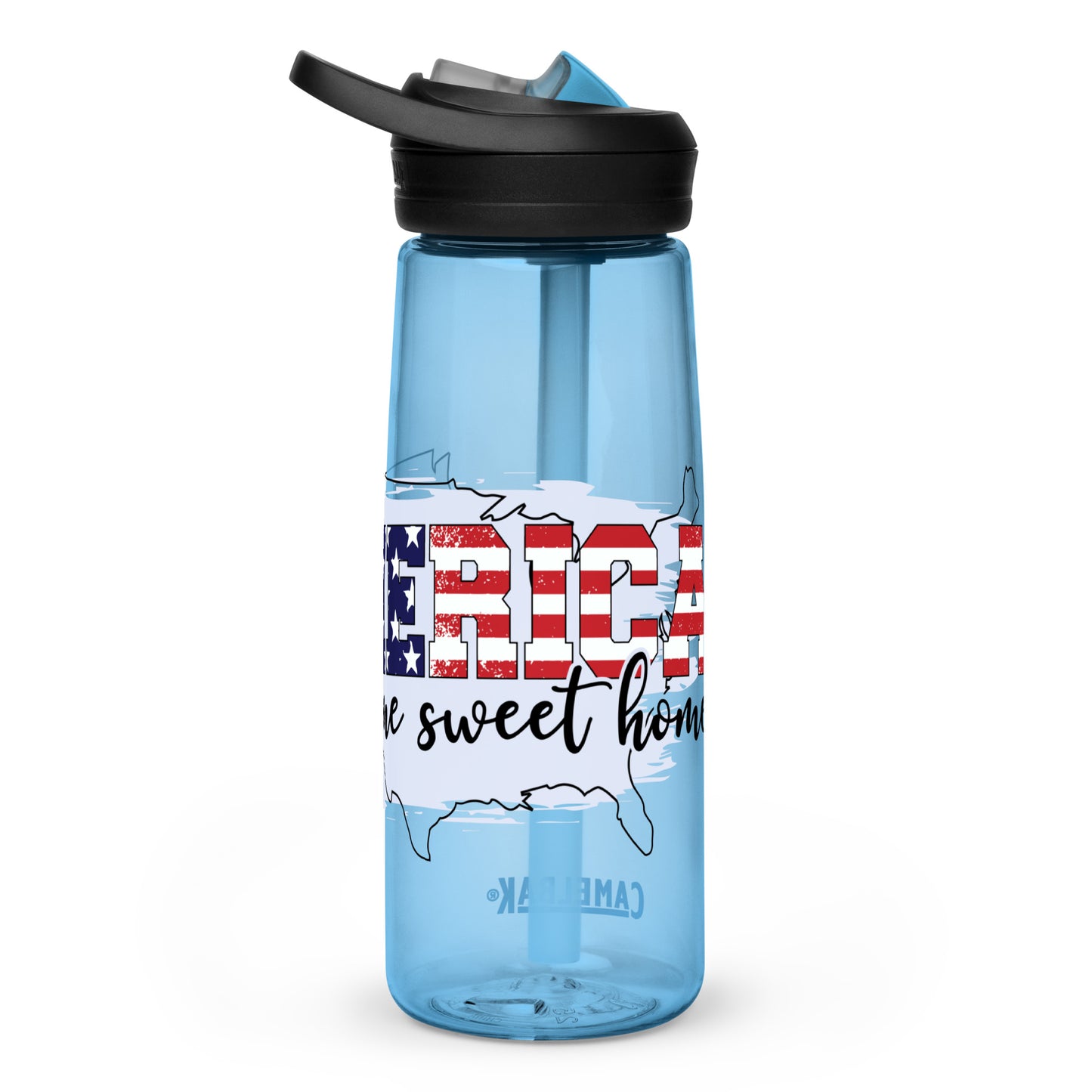 BPA-free Sports Water Bottle "America my Home sweet Home"