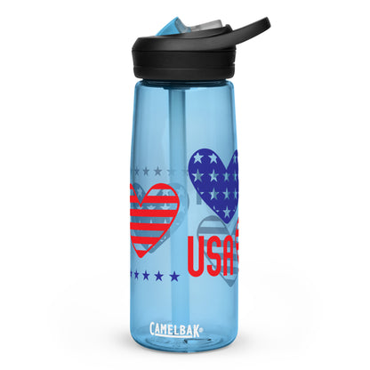 BPA-free Sports Water Bottle "USA Heart"