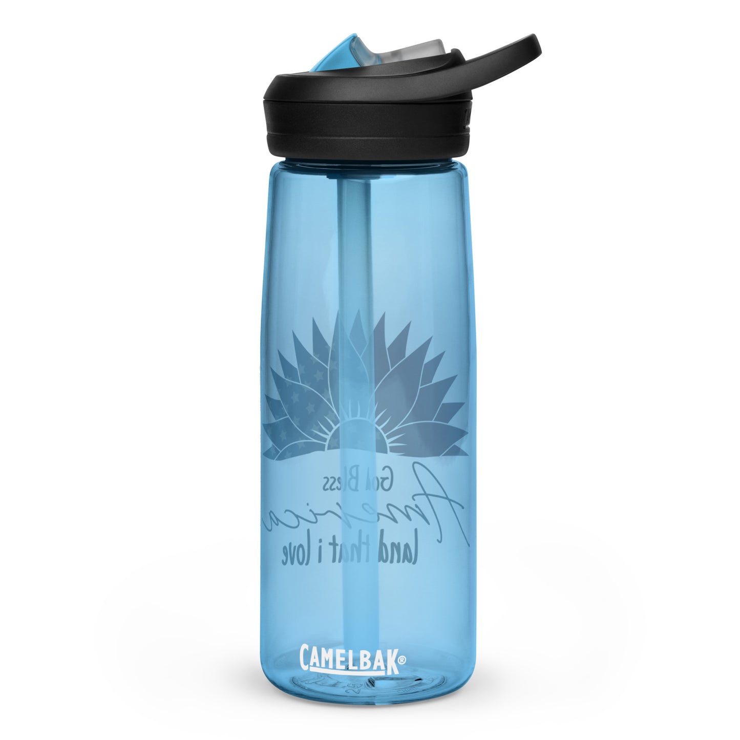 BPA-free Sports Water Bottle "God Bless America"