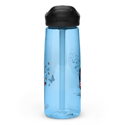 BPA-free Sports Water Bottle "let Freedom fly Butterfly"