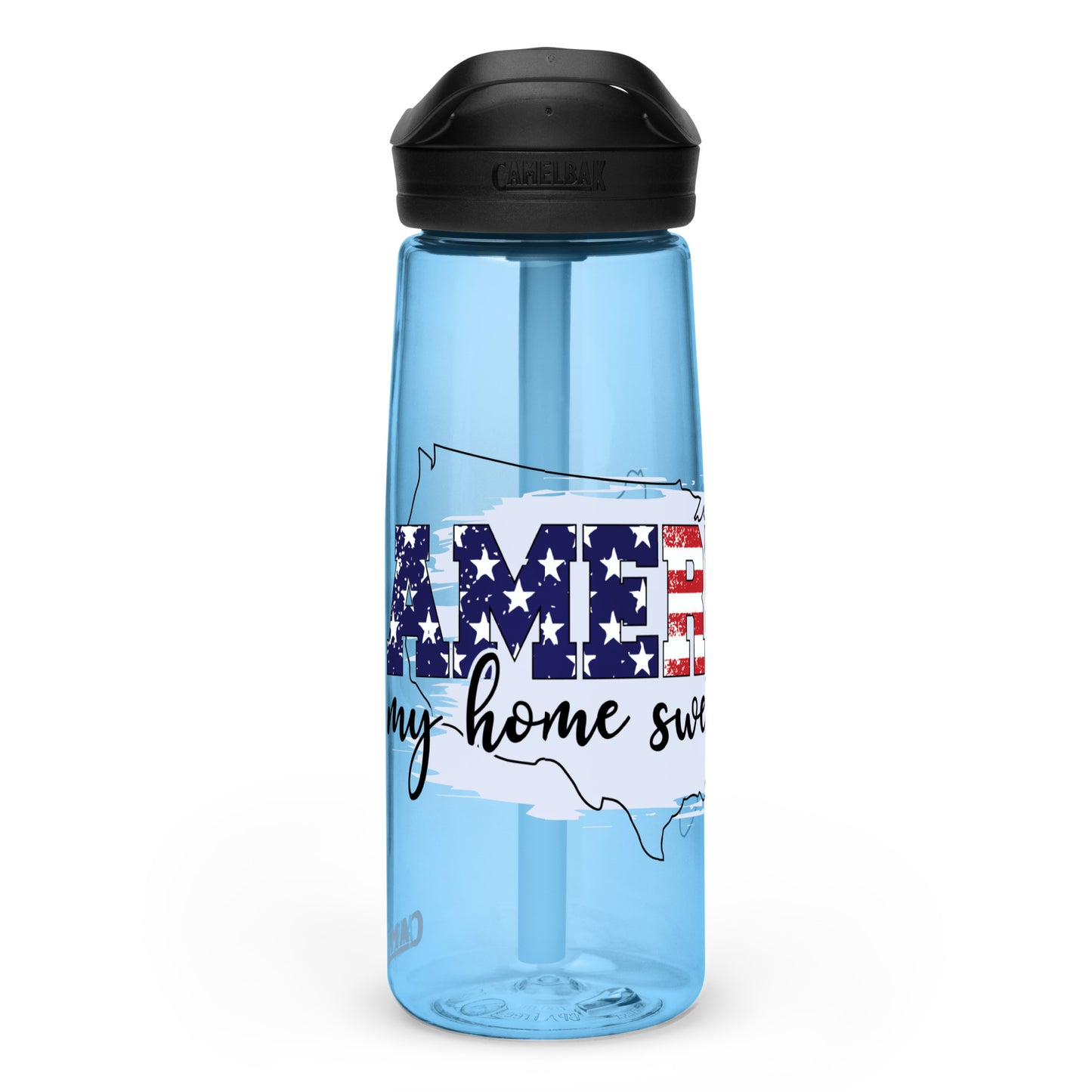 BPA-free Sports Water Bottle "America my Home sweet Home"