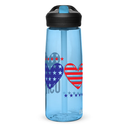 BPA-free Sports Water Bottle "USA Heart"