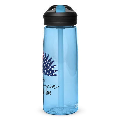 BPA-free Sports Water Bottle "God Bless America"