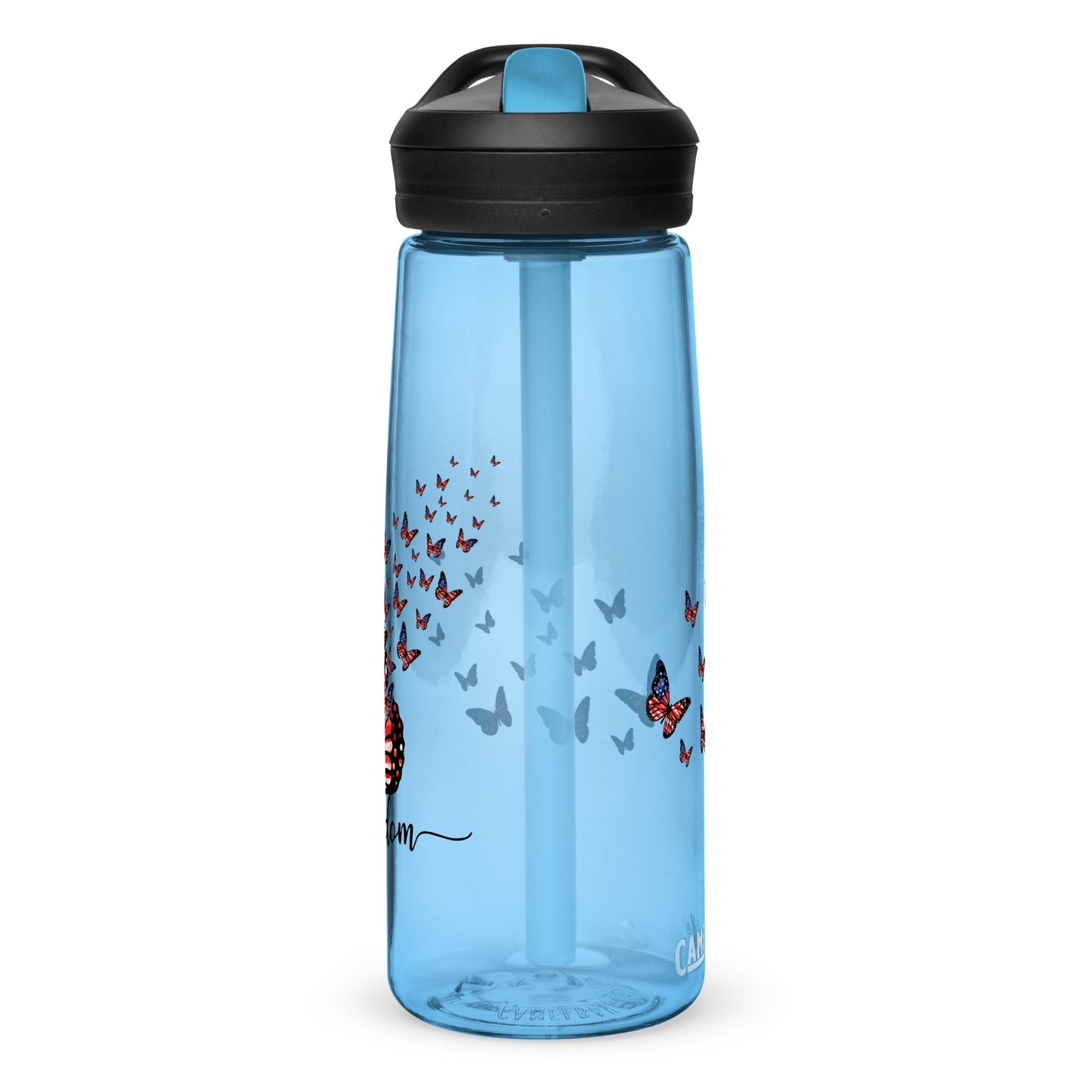 BPA-free Sports Water Bottle "let Freedom fly Butterfly"