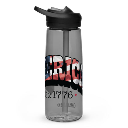 BPA-free Sports Water Bottle  "Americ Est. 1776"