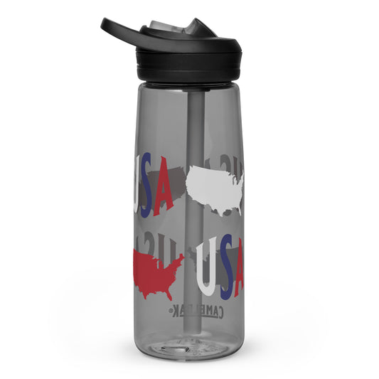 BPA-free Sports Water Bottle "USA Map"