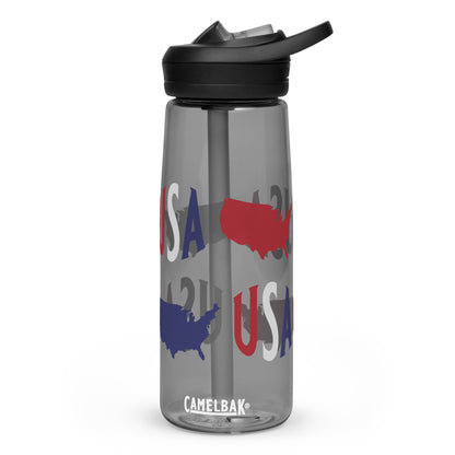 BPA-free Sports Water Bottle "USA Map"