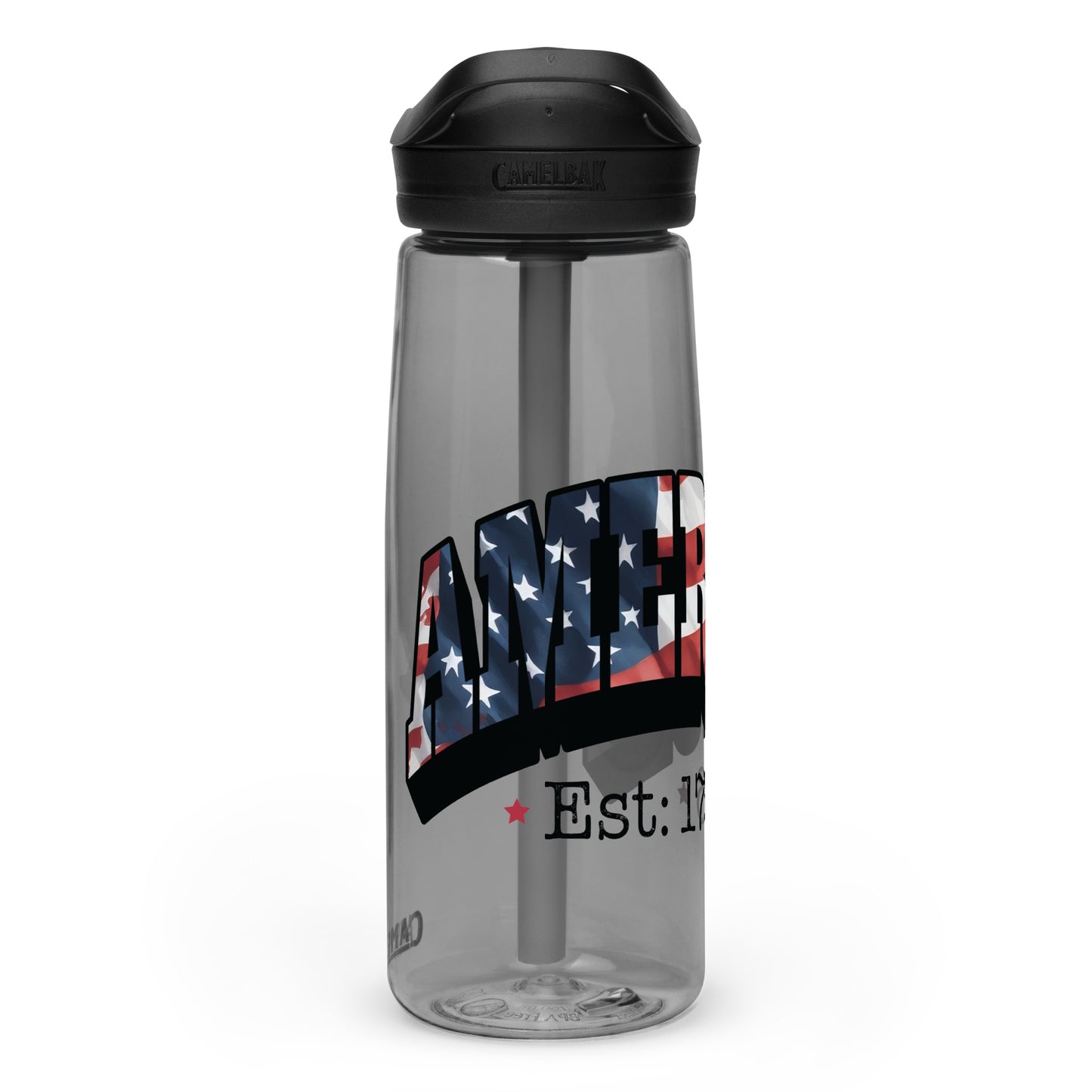 BPA-free Sports Water Bottle  "Americ Est. 1776"