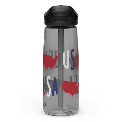 BPA-free Sports Water Bottle "USA Map"