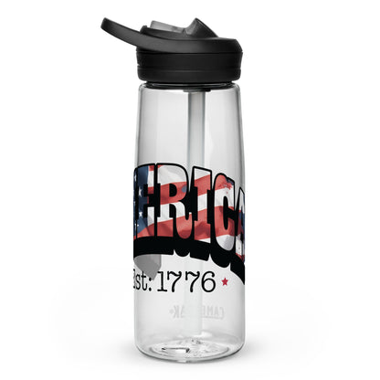 BPA-free Sports Water Bottle  "Americ Est. 1776"