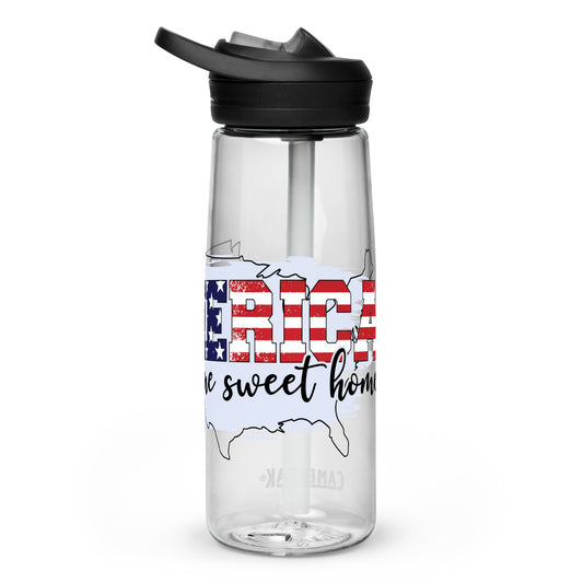 BPA-free Sports Water Bottle "America my Home sweet Home"