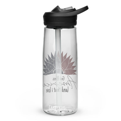 BPA-free Sports Water Bottle "God Bless America"