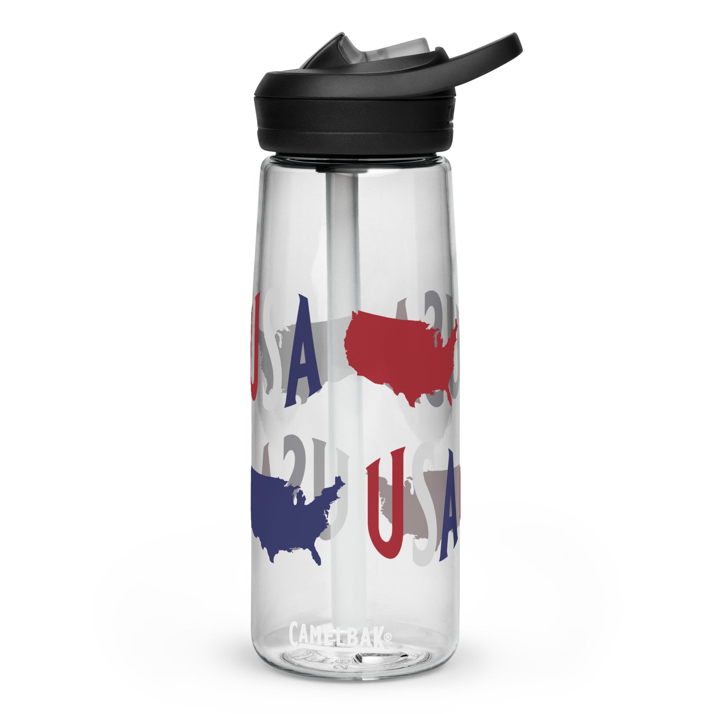 BPA-free Sports Water Bottle "USA Map"