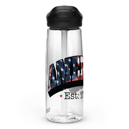 BPA-free Sports Water Bottle  "Americ Est. 1776"