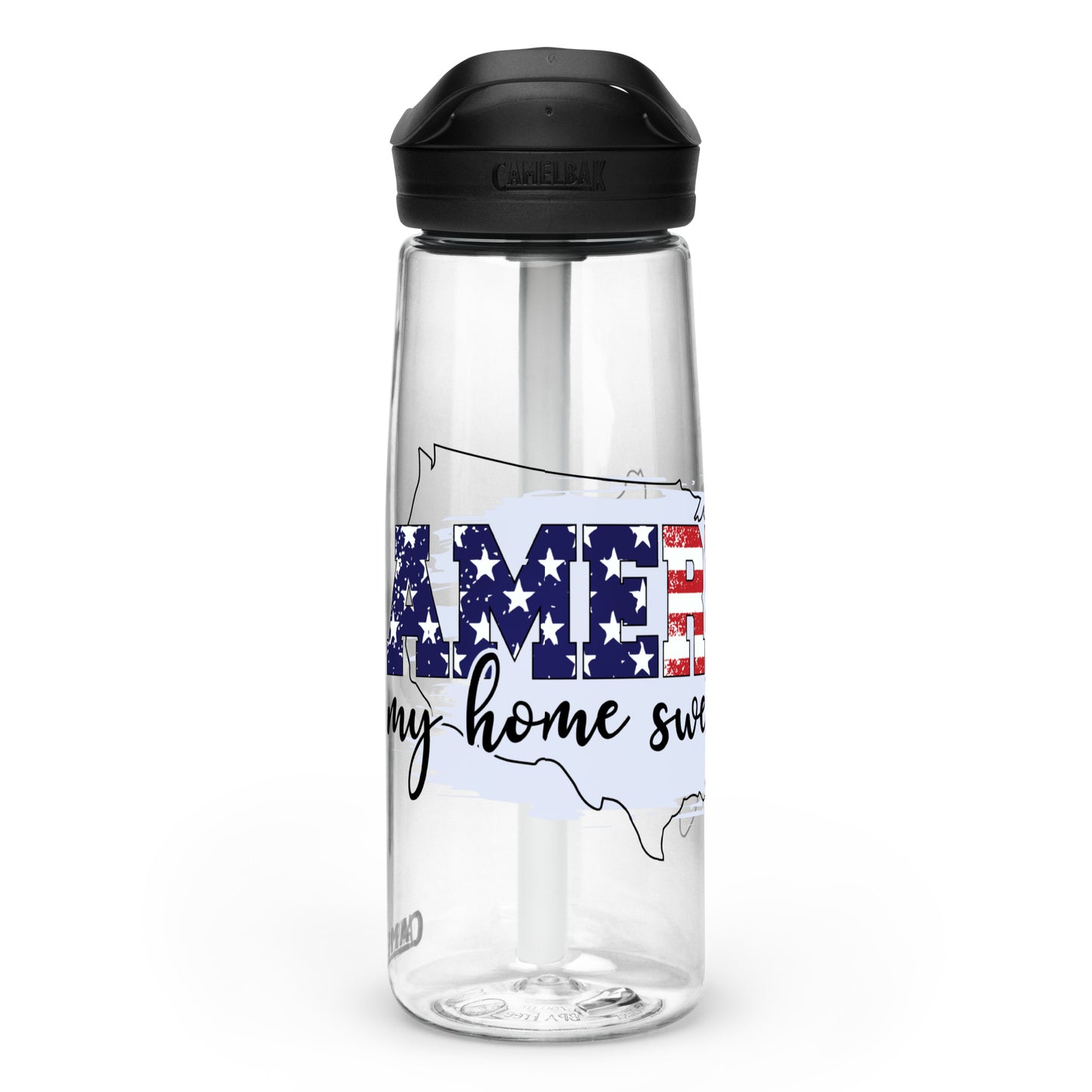 BPA-free Sports Water Bottle "America my Home sweet Home"