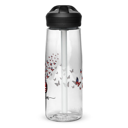 BPA-free Sports Water Bottle "let Freedom fly Butterfly"