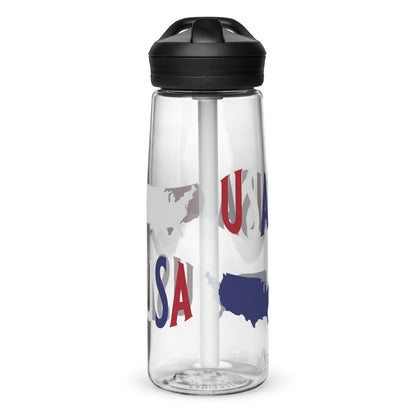 BPA-free Sports Water Bottle "USA Map"