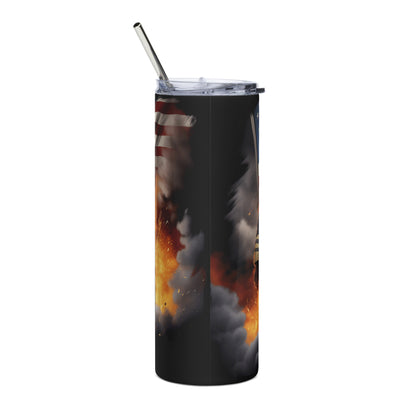 Patriotic Stainless-Steel Tumbler "Firefighter" T810014