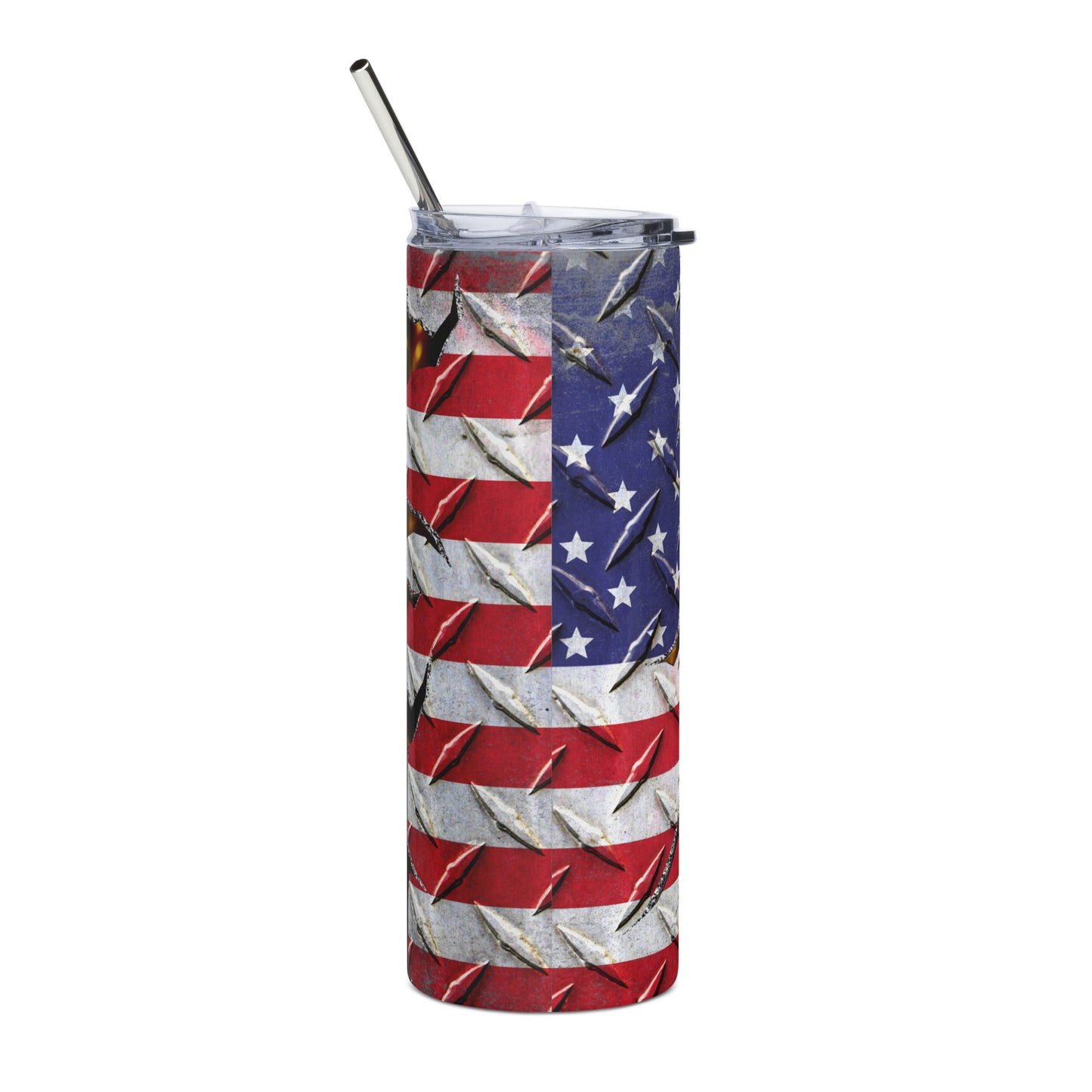 Patriotic Stainless-Steel Tumbler "American Eagle and Flag" T810018