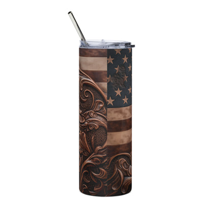 Patriotic Stainless-Steel Tumbler "Vintage Skull" T810025