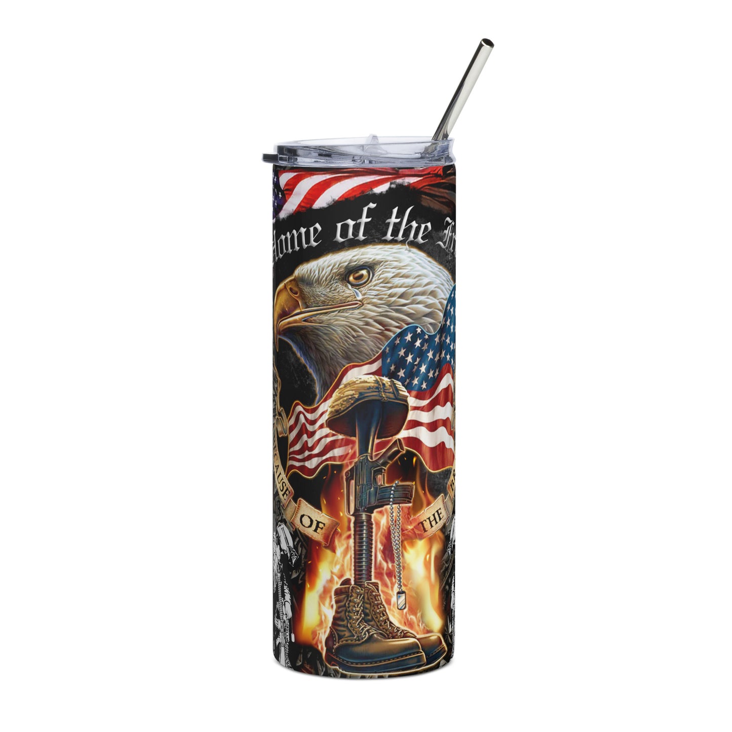 Patriotic Stainless-Steel Tumbler "Land of the Free" T810023