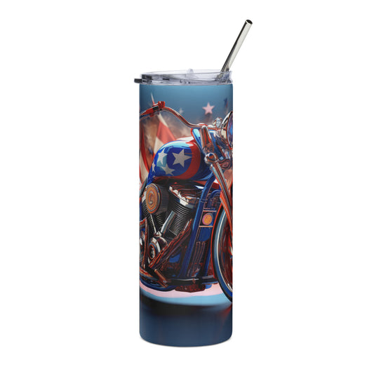 Patriotic Stainless-Steel Tumbler "American Biker" T810024