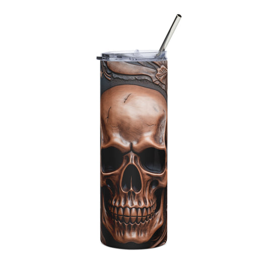 Patriotic Stainless-Steel Tumbler "Vintage Skull" T810025