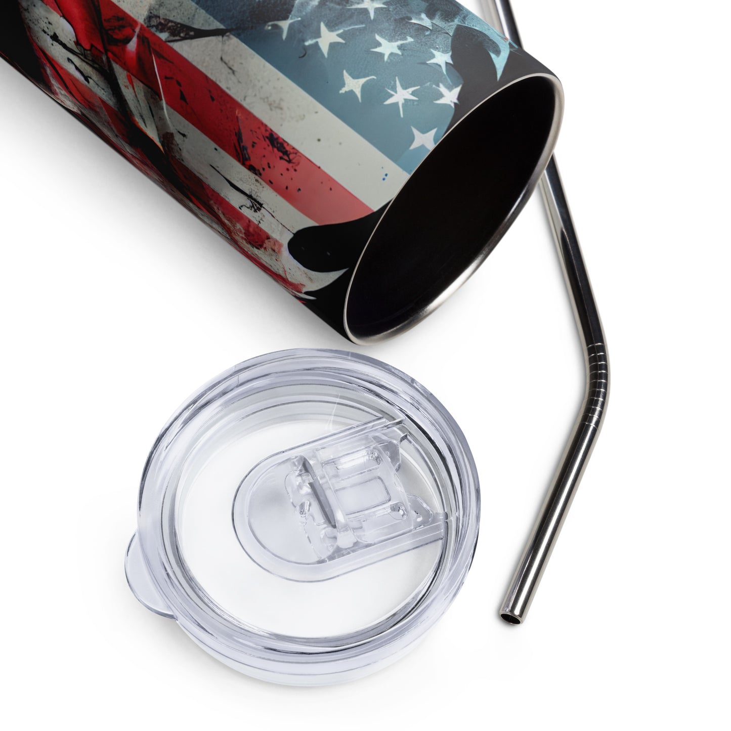 Patriotic Stainless-Steel Tumbler "American Skull" T810013