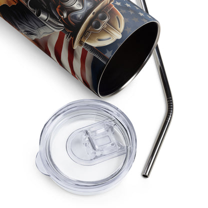 Patriotic Stainless-Steel Tumbler "Firefighter" T810014