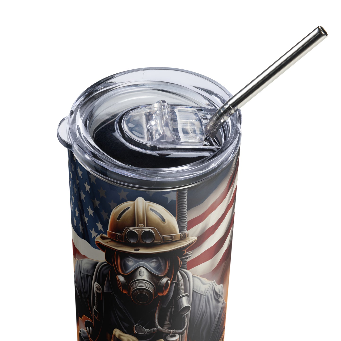 Patriotic Stainless-Steel Tumbler "Firefighter" T810014